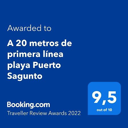 A 20 Metros De Primera Linea Playa Puerto Sagunto Ascensor Wifi Eksteriør bilde